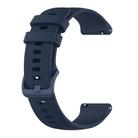 18mm For Garmin Venu 2S / Move 3S / Active S xDfind Small Plaid Solid Color Silicone Watch Band(Navy Blue) - 2