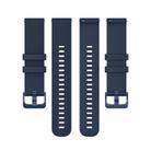 18mm For Garmin Venu 2S / Move 3S / Active S xDfind Small Plaid Solid Color Silicone Watch Band(Navy Blue) - 3