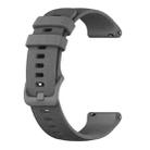 18mm For Garmin Venu 2S / Move 3S / Active S xDfind Small Plaid Solid Color Silicone Watch Band(Gray) - 2