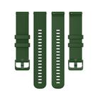 18mm For Garmin Venu 2S / Move 3S / Active S xDfind Small Plaid Solid Color Silicone Watch Band(Army Green) - 3