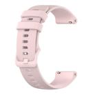 18mm For Garmin Venu 2S / Move 3S / Active S xDfind Small Plaid Solid Color Silicone Watch Band(Pink) - 2