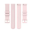 18mm For Garmin Venu 2S / Move 3S / Active S xDfind Small Plaid Solid Color Silicone Watch Band(Pink) - 3