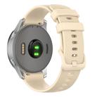 18mm For Garmin Venu 2S / Move 3S / Active S xDfind Small Plaid Solid Color Silicone Watch Band(Beige) - 1