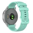 18mm For Garmin Venu 2S / Move 3S / Active S xDfind Small Plaid Solid Color Silicone Watch Band(Teal) - 1