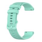 18mm For Garmin Venu 2S / Move 3S / Active S xDfind Small Plaid Solid Color Silicone Watch Band(Teal) - 2