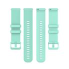 18mm For Garmin Venu 2S / Move 3S / Active S xDfind Small Plaid Solid Color Silicone Watch Band(Teal) - 3