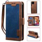 For iPhone 12 mini Retro Splicing Horizontal Flip Leather Case with Card Slots & Holder & Wallet(Blue) - 1