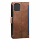 For iPhone 12 mini Retro Splicing Horizontal Flip Leather Case with Card Slots & Holder & Wallet(Blue) - 3