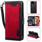 For iPhone 12 mini Retro Splicing Horizontal Flip Leather Case with Card Slots & Holder & Wallet(Red) - 1