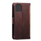 For iPhone 12 / 12 Pro Retro Splicing Horizontal Flip Leather Case with Card Slots & Holder & Wallet(Brown) - 3