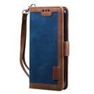 For iPhone 12 / 12 Pro Retro Splicing Horizontal Flip Leather Case with Card Slots & Holder & Wallet(Blue) - 2