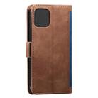 For iPhone 12 / 12 Pro Retro Splicing Horizontal Flip Leather Case with Card Slots & Holder & Wallet(Blue) - 3