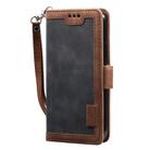 For iPhone 12 / 12 Pro Retro Splicing Horizontal Flip Leather Case with Card Slots & Holder & Wallet(Grey) - 2