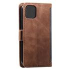 For iPhone 12 / 12 Pro Retro Splicing Horizontal Flip Leather Case with Card Slots & Holder & Wallet(Grey) - 3