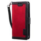 For iPhone 12 / 12 Pro Retro Splicing Horizontal Flip Leather Case with Card Slots & Holder & Wallet(Red) - 2