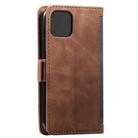 For iPhone 12 Pro Max Retro Splicing Horizontal Flip Leather Case with Card Slots & Holder & Wallet(Grey) - 3