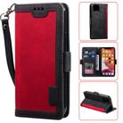 For iPhone 12 Pro Max Retro Splicing Horizontal Flip Leather Case with Card Slots & Holder & Wallet(Red) - 1