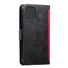 For iPhone 12 Pro Max Retro Splicing Horizontal Flip Leather Case with Card Slots & Holder & Wallet(Red) - 3