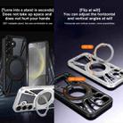 For Samsung Galaxy S24+ 5G Cooling Hollow Metal Holder MagSafe Phone Case(Black) - 3