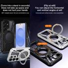For Samsung Galaxy S25 Ultra 5G Cooling Hollow Metal Holder MagSafe Phone Case(Black) - 3