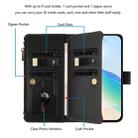 For TCL 30Z / 30 LE Magnetic Closure 9 Card Slots Zipper Leather Case with Hand Strap(Black) - 3