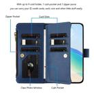 For TCL 30 XE 5G / 30 V 5G Magnetic Closure 9 Card Slots Zipper Leather Case with Hand Strap(Dark Blue) - 3
