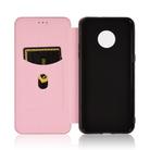 For Doogee X95 Carbon Fiber Texture Horizontal Flip TPU + PC + PU Leather Case with Card Slot & Lanyard(Pink) - 3
