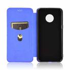 For Doogee X95 Carbon Fiber Texture Horizontal Flip TPU + PC + PU Leather Case with Card Slot & Lanyard(Blue) - 3