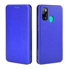 For Ulefone Note 9P Carbon Fiber Texture Horizontal Flip TPU + PC + PU Leather Case with Card Slot & Lanyard(Blue) - 2