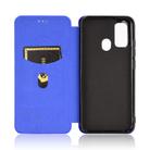 For Ulefone Note 9P Carbon Fiber Texture Horizontal Flip TPU + PC + PU Leather Case with Card Slot & Lanyard(Blue) - 3