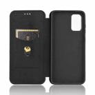 For Samsung Galaxy S20 FE 5G / 4G & S20 Lite Carbon Fiber Texture Horizontal Flip TPU + PC + PU Leather Case with Card Slot & Lanyard(Black) - 3