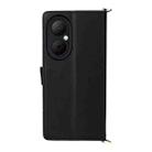 For Huawei Enjoy 80 4G Multifunctional 6-Card Slots Leather Phone Case with Wrist Strap(Black) - 3