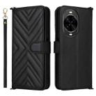 For Huawei nova 14 Ultra 5G Multifunctional 6-Card Slots Leather Phone Case with Wrist Strap(Black) - 1
