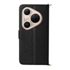 For Huawei Pura 80 Ultra 5G Multifunctional 6-Card Slots Leather Phone Case with Wrist Strap(Black) - 3