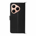 For Huawei Pura 80 5G Multifunctional 6-Card Slots Leather Phone Case with Wrist Strap(Black) - 3
