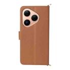 For Huawei Pura 80 5G Multifunctional 6-Card Slots Leather Phone Case with Wrist Strap(Brown) - 3