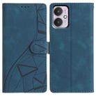 For Redmi 13C 4G Triangles Embossed Leather Phone Case(Blue) - 1