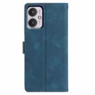 For Redmi 13C 4G Triangles Embossed Leather Phone Case(Blue) - 3