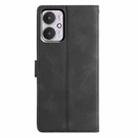 For Redmi 13C 4G Triangles Embossed Leather Phone Case(Black) - 3