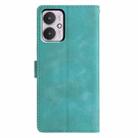 For Redmi 13C 4G Triangles Embossed Leather Phone Case(Green) - 3