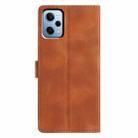 For Redmi Note 12 Pro 5G Triangles Embossed Leather Phone Case(Brown) - 3