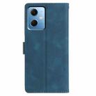 For Redmi Note 12 4G Triangles Embossed Leather Phone Case(Blue) - 3