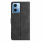 For Redmi Note 12 4G Triangles Embossed Leather Phone Case(Black) - 3