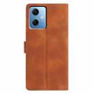 For Redmi Note 12 4G Triangles Embossed Leather Phone Case(Brown) - 3