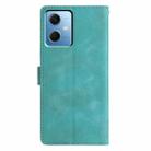 For Redmi Note 12 4G Triangles Embossed Leather Phone Case(Green) - 3