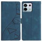 For Redmi Note 13 Pro 5G Triangles Embossed Leather Phone Case(Blue) - 1
