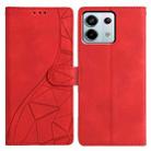 For Redmi Note 13 Pro 5G Triangles Embossed Leather Phone Case(Red) - 1
