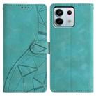 For Redmi Note 13 Pro 5G Triangles Embossed Leather Phone Case(Green) - 1