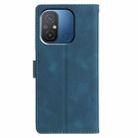 For Redmi 12C Triangles Embossed Leather Phone Case(Blue) - 3