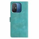 For Redmi 12C Triangles Embossed Leather Phone Case(Green) - 3